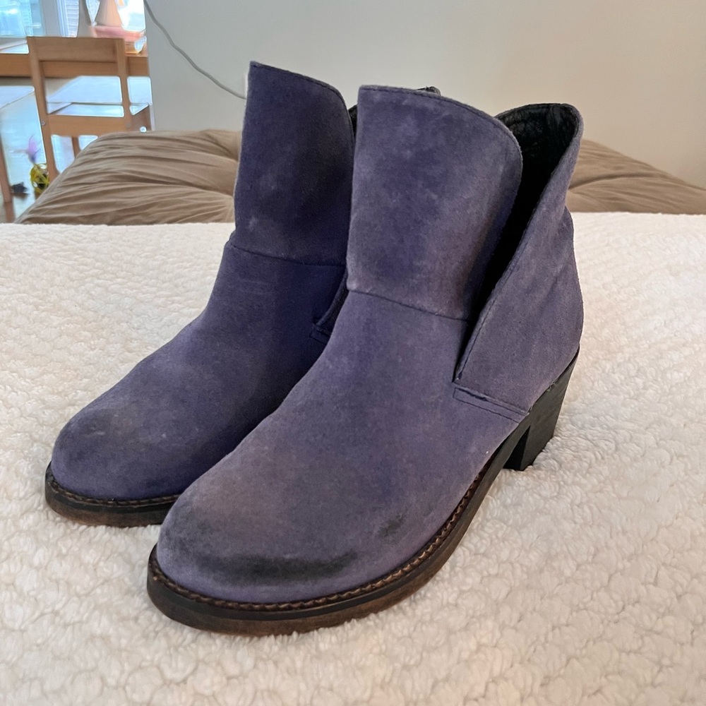 Free people blue Suede Ankle Boots